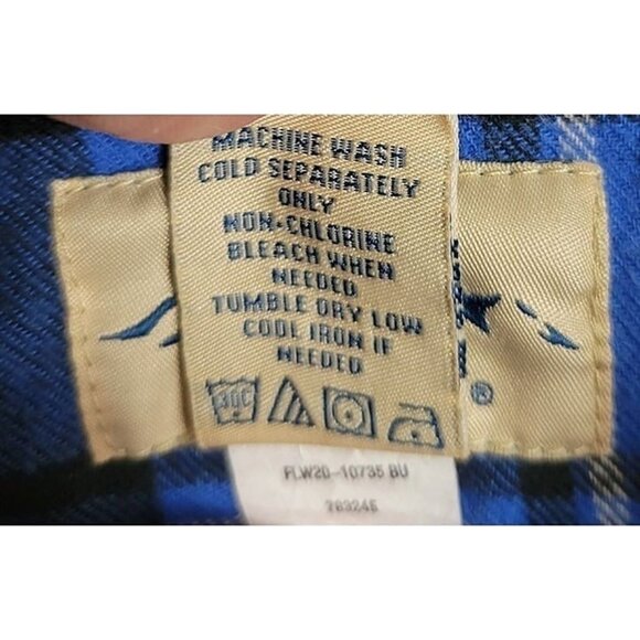 Blue Mountain Flannel Shirt Women's plaid Medium rustic tomboy comfy outdoorsy - Picture 7 of 8